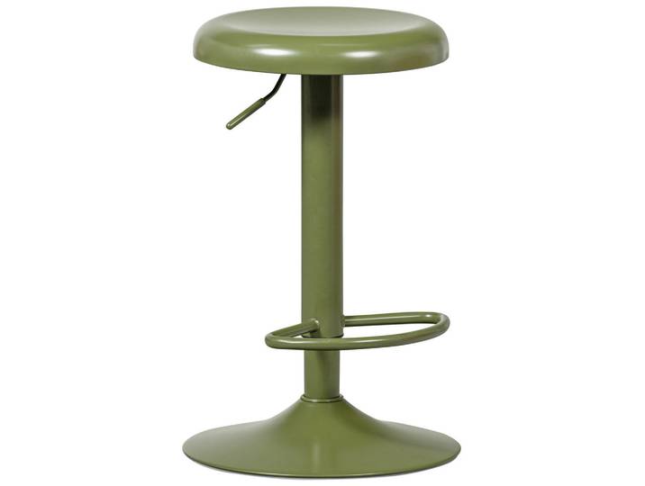 Livetastic Barhocker Isaac, Grün, Metall, Rundrohr, 39x81x39 cm, mit Griff, Esszimmer, Barmöbel, Barhocker