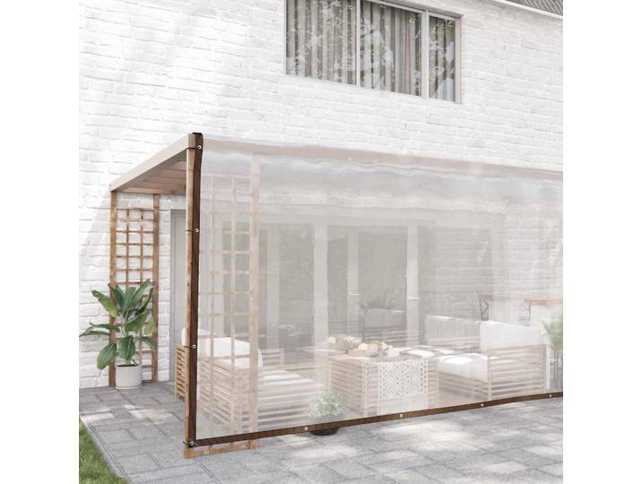 vidaXL Bâche transparente avec œillets 5x12 m polyéthylène