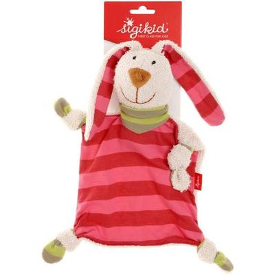 sigikid 40594 - Schnuffeltuch Hase pink gestreift Classic
