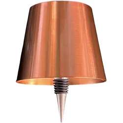 LED Flaschenlampe Kabellos - Akku Tischleuchte Dimmbar - Gebürstetes Metall Bronze - IP54 Wasserdicht Flaschenlicht mit Touch-Steuerung