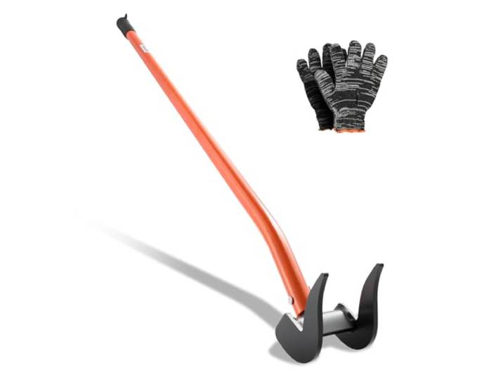 VEVOR Démonte Palette 907\,18 kg Outil Démonte Palettes 137 cm Barre Démontage pour Retrait Planches de Terrasse\, Planchers\, Charpentes\, Toitures\, Moulures\, Cloisons Sèches\, avec Poignée Acier Carbone