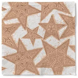 Sovie HORECA Serviette Gitte in Zimt aus Tissue 33 x 33 cm, 100 Stück - Sterne Christmas