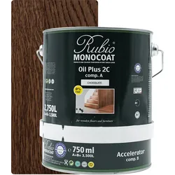 Rubio Monocoat Set Oil Plus 2C Chocolate 3500ml (A+B) - 3500ml [140m2]