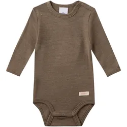 Sanetta Body langarm Wolle/Seide, oliv, 80
