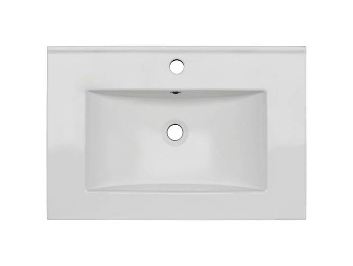 Linea Natura Waschbecken, Weiss, Keramik, 61x17x47 cm, Badezimmer, Waschbecken & Armaturen, Waschbecken