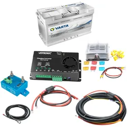 CamperPower Elektrik Starter Konzept VW T5 T6 Komplettset mit Kabelsatz & VDE-Zertifikat