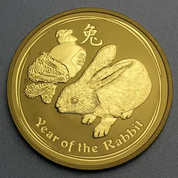 Goldmünze 1/2oz "Hase" 2011 Lunar II – Year of the Rabbit (Australien)