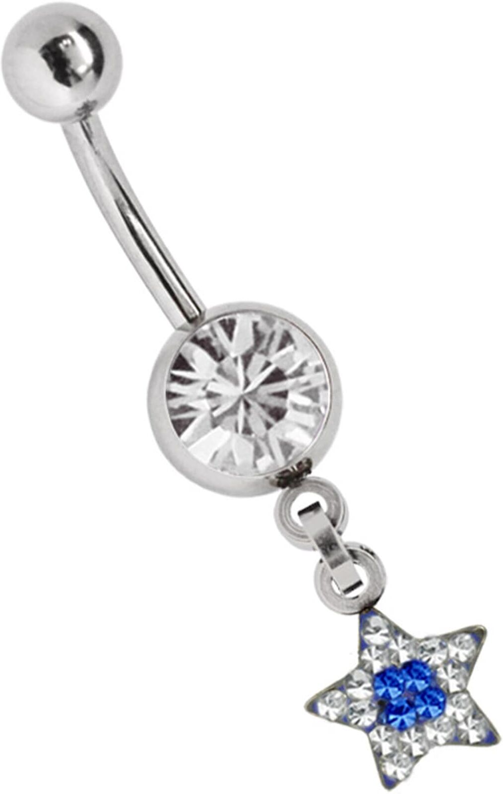 Bauchnabelpiercing ADELIA´S "Piercing  Bauchnabelpiercing", blau, Piercings, Kinder, Chirurgiestahl, Bauchnabelpiercing