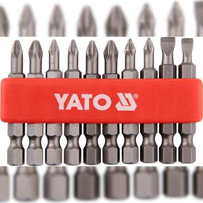 TRIZERATOP Set di punte da 1/4" (6,3 mm) 50 mm PH+PZ+Piatto 10 pezzi