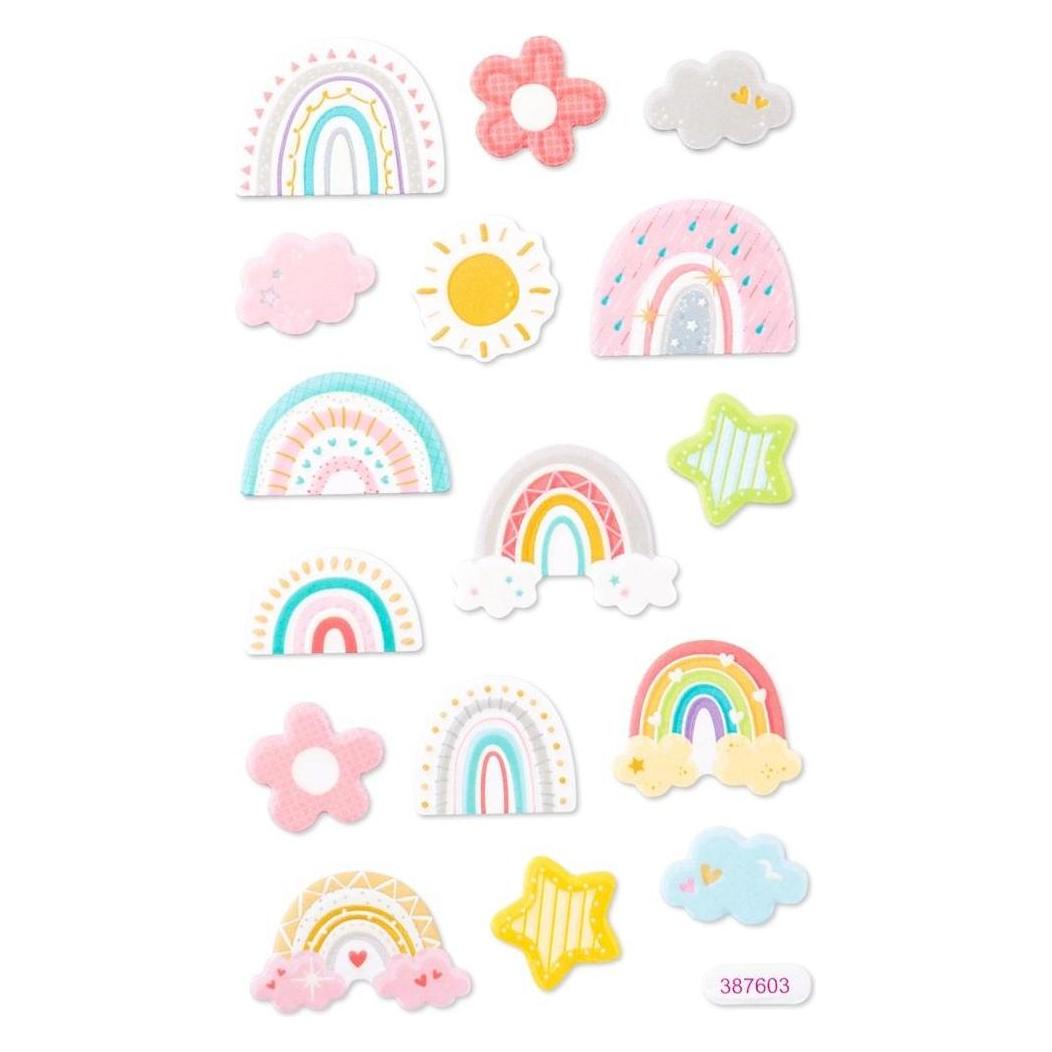 Brewis Regenbogen-Schaumstoffaufkleber, die im Dunkeln leuchten (16 Sticker) (48986309)