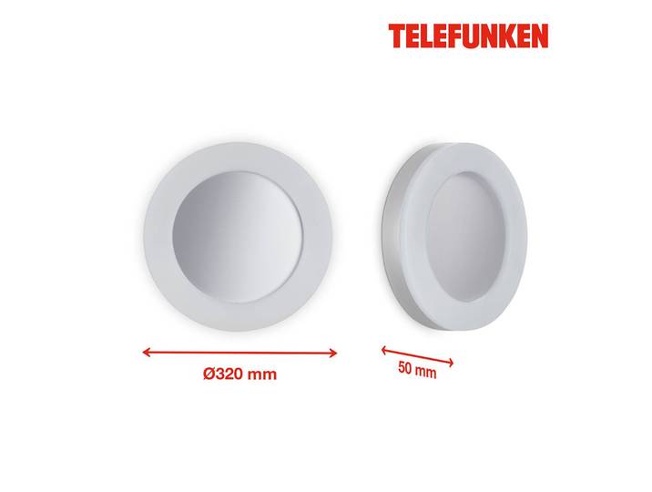 Telefunken LED Außenwandleuchte Rixi, weiß / opal, Metall, Modern