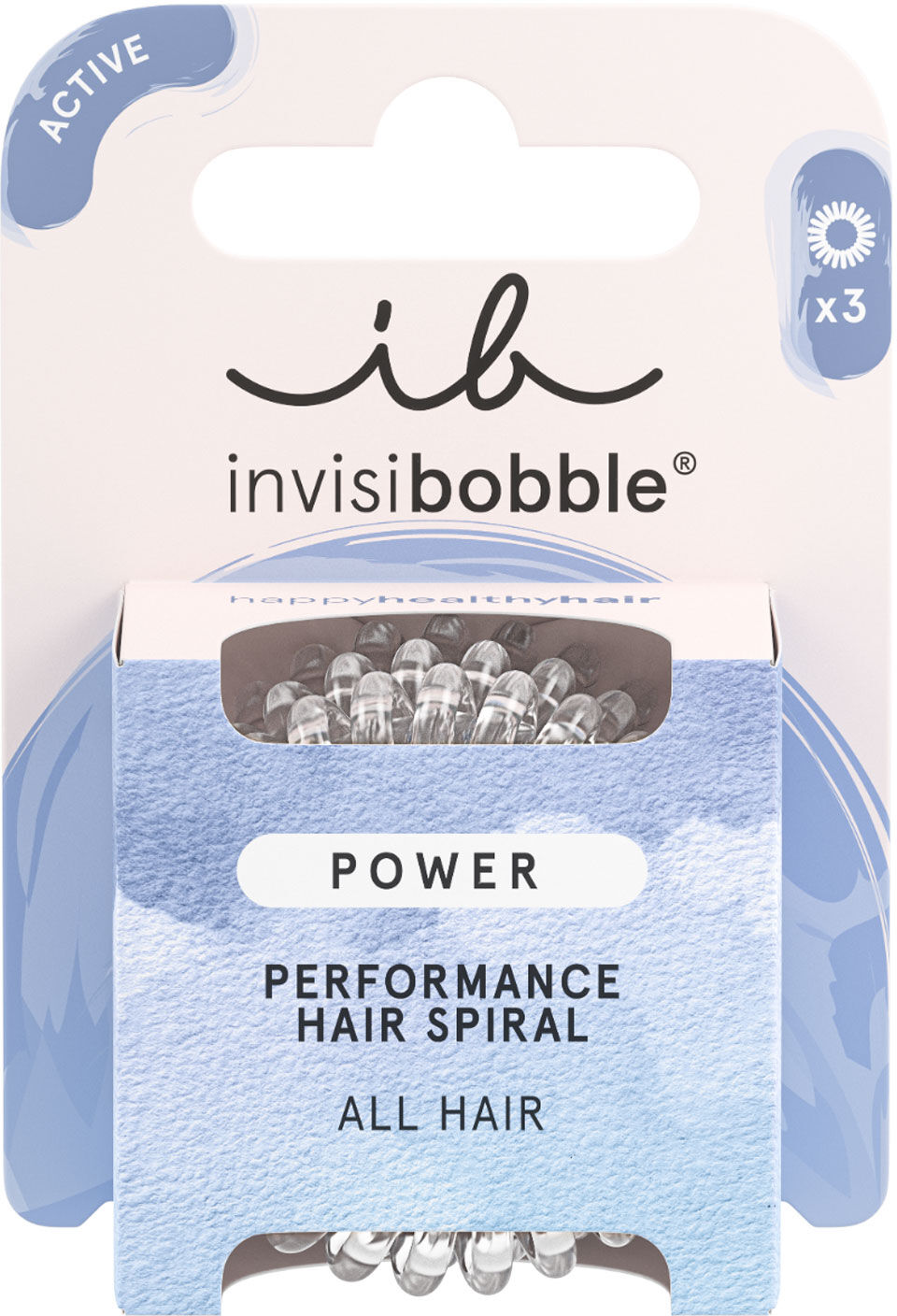 INVISIBOBBLE Power Crystal Clear Hair Rings x3