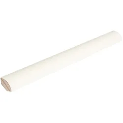 Kiefer Sockelleisten, 14x14 mm "Viertelstab", im Prinzip astrein, massiv, weiß lackiert, RAL 9016, 30 Stk. pro Bund