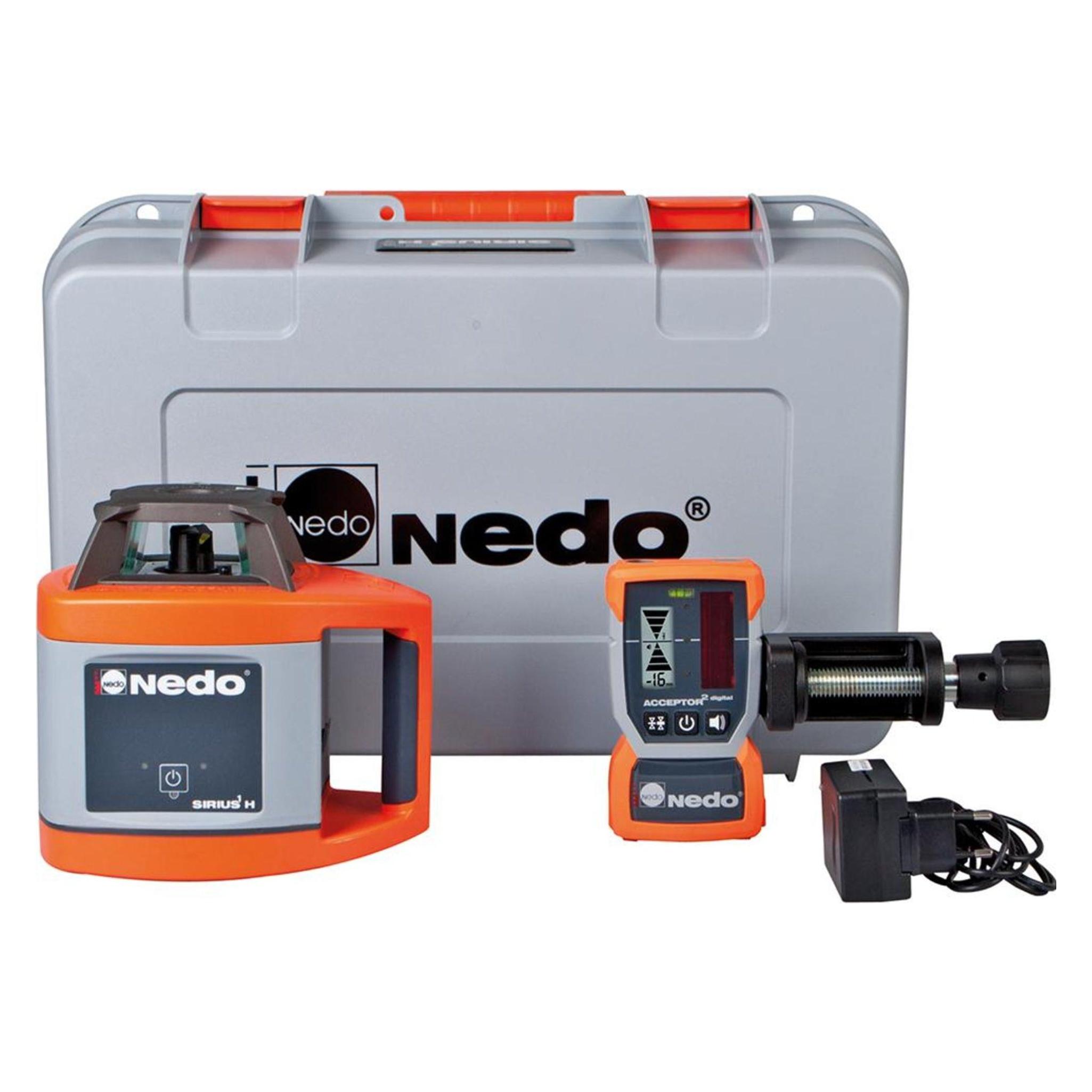 Magni Nedo SIRIUS 1 H selbstnivellierender Rotationslaser Baulaser Nivellierlaser Laser mit ACCEPTOR 2 Dig (4016054370347)
