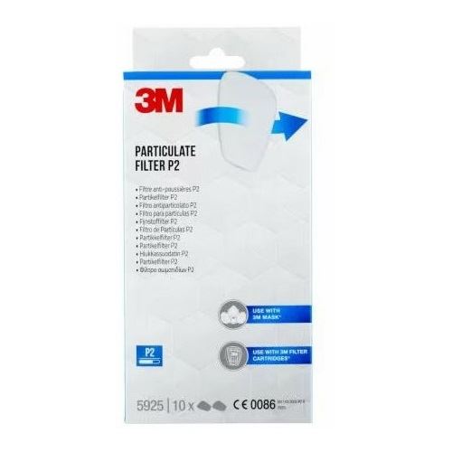 3M Filter für Atemschutzmasken 5925 P2 EN 143:2021, 10 Paar