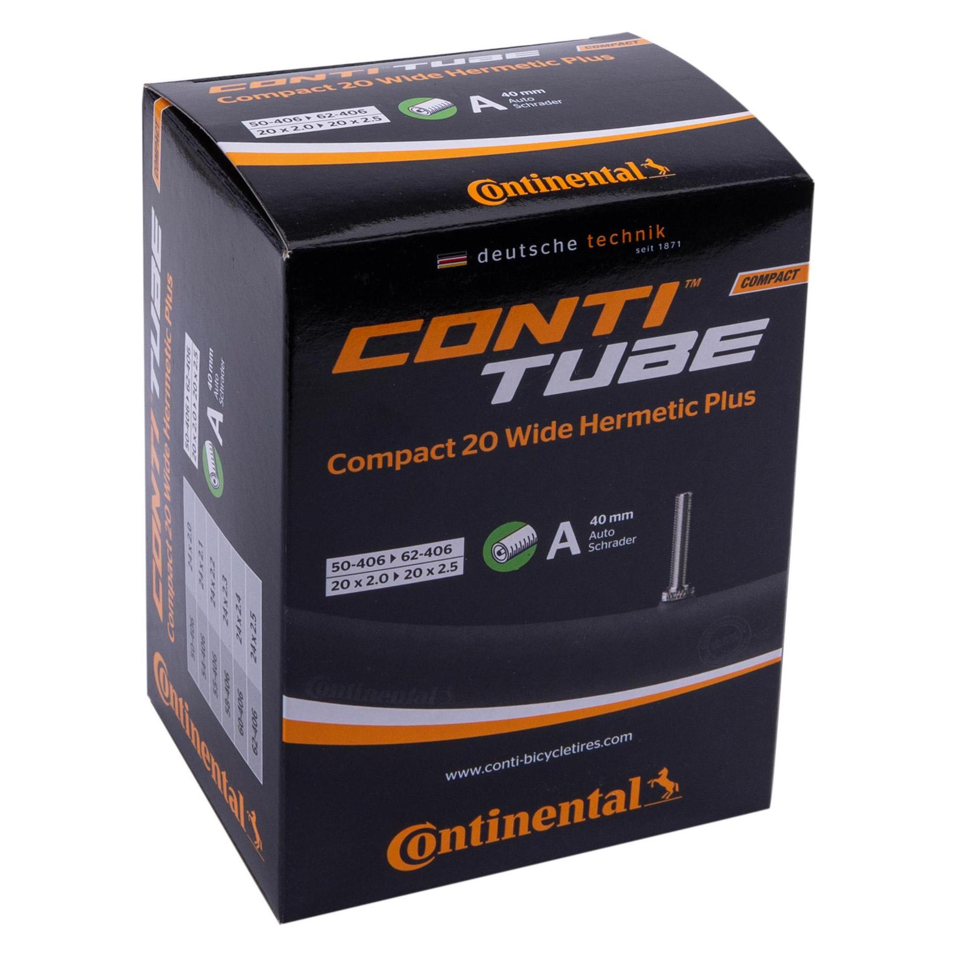 Continental Compact Tube Wide Hermetic Plus 20'(50/62-406) (Schrader (AV), 20", 40 mm) (1800420000)