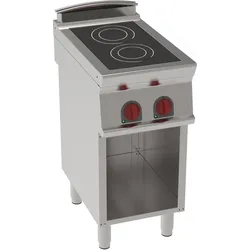 Elektrischer induktionsherd 2 heisse zonen auf unterstellung - 400x700x900 mm - 7000 W 400/3V - 35861617 Eurast