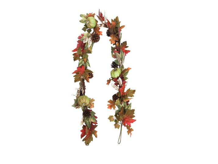 Daisy Darcy 6 ft Guirlande de Citrouilles d'Automne Matériau Naturel : Pomme de Pin