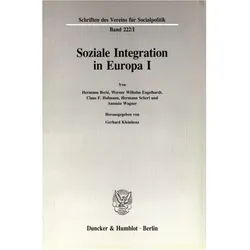 Soziale Integration in Europa I., Fachbücher von Gerhard Kleinhenz