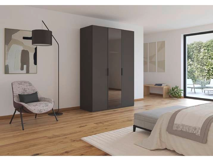 Armoire Fifty verre transparent 151cm Gris