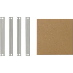 shelfplaza HOME 40x40 cm Fachboden-Set in verzinkt für HOME Schwerlastregale