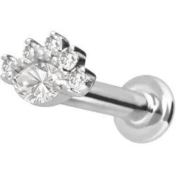 14 Karat Gold Labret mit Innengewinde MOISSANITE-AUGE