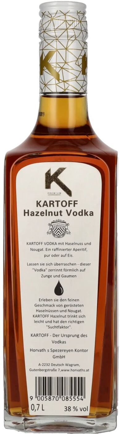 Kartoff Triple Distilled Hazelnut Vodka 38% Vol. 0,7l