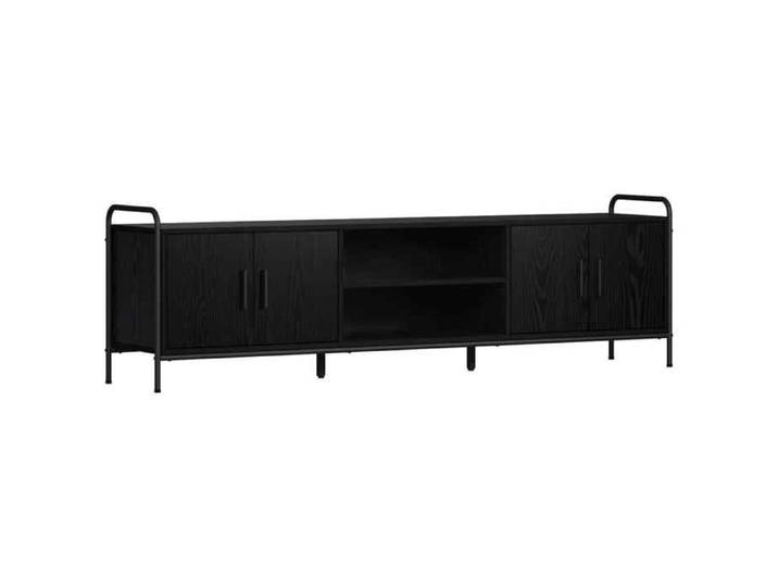 Remise Meuble de télévision - Noir - Meuble TV classique - 167 5x33x50cm - Chêne noir - Bois d'ingénierie_glm73i