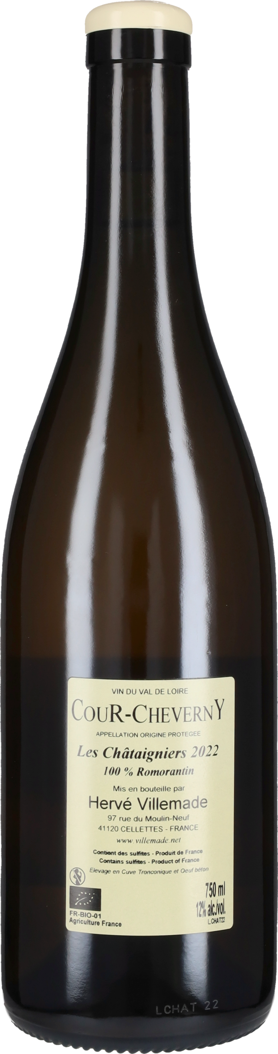 Cour-Cheverny Blanc 'Chataigniers' Hervé Villemade 2022