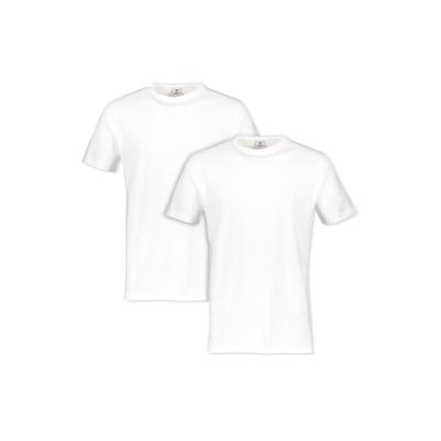 T-Shirt LERROS "Doppelpack T-Shirt Rundhals in Premium Baumwollqualität", Herren, Gr. XL, weiß, 100% Baumwolle, Rundhals, Shirts T-Shirt, Weiche Baumwolle, Rundhalsausschnitt, kurze Ärmel, hautfreundlich