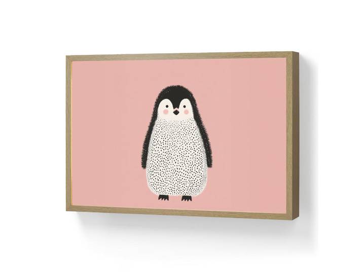 OnlyWow Nachttischlampe MIT Akku Pinguin - Punkte - Minimalistisch - Rosa 60x40 cm, Rechteckig, LED integrated, 60x40x8 cm, Lampen & Leuchten, Innenbeleuchtung, Nachtlichter