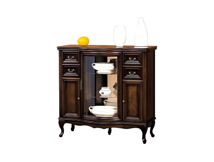 JVmoebel Kommode Antike Kommode mit Glasdisplay und nostalgischem Charme (1 St., Kommode), Made in Europa