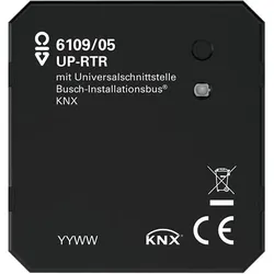 Busch-Jaeger 6109/05 Raumtemperaturregler mit Universaleingang, 5-fach, Unterputz, Heiz-/Kühlbetrieb 2CKA006181A0012 610905