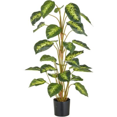 Kunstpflanze CREATIV GREEN "Diffenbachia reeva", grün, H:90cm, Kunststoff, Kunstpflanzen, Kunstpflanze, mit schönem Blattwerk