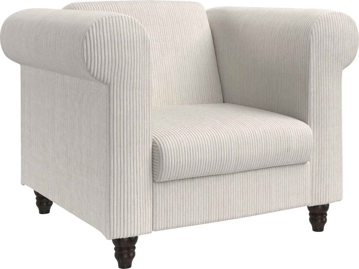 Notio Living Felix II Chaise longue in crème stof