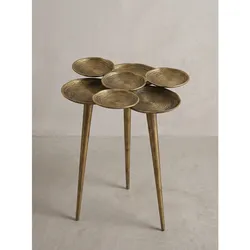 Beistelltisch Aluminium Gold Ø 46x55 cm - CARMONA   Kadima Design