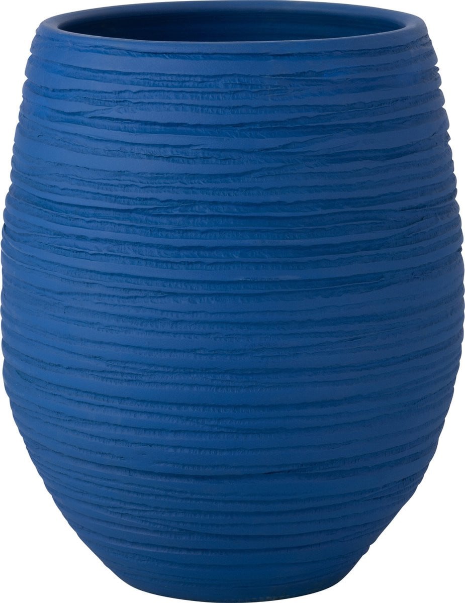 J-Line bloempot Fiesta blauw keramiek large Ø 44 cm