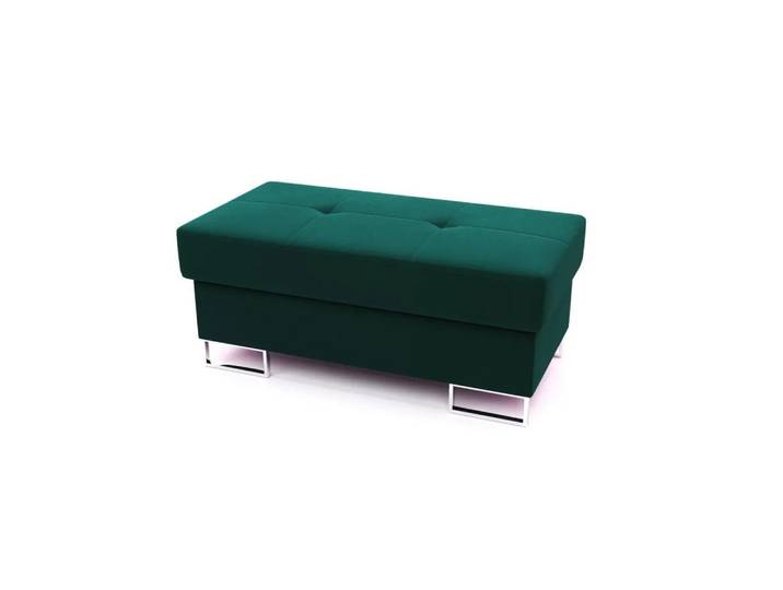 Muffo Hocker WILD (Weiches und angenehmes Veloursgewebe), Hohe Metallfüße, Lagerbehälter