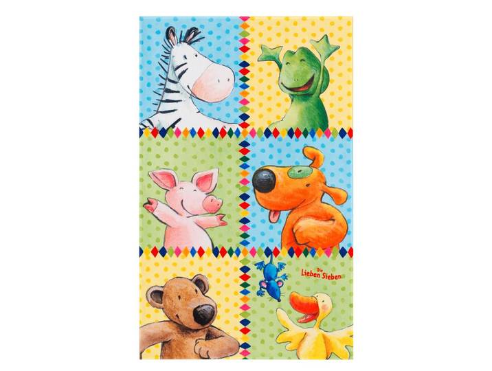 Kinderteppich Tiere Multicolor Die lieben Sieben 140x200 cm