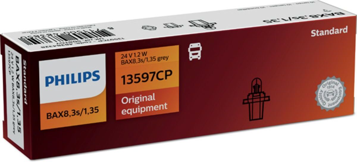 Glühlampe Sekundär PHILIPS PB3 Trucklight 24V, 1,2W, 10 Stück