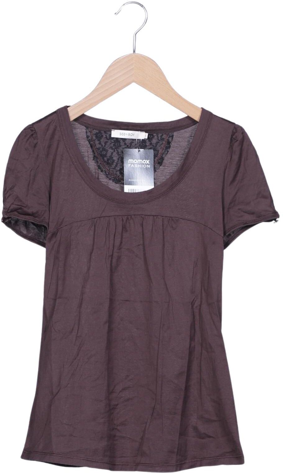 Sissy Boy Damen T-Shirt, Braun, Gr. S, kein / Etikett - Second Hand