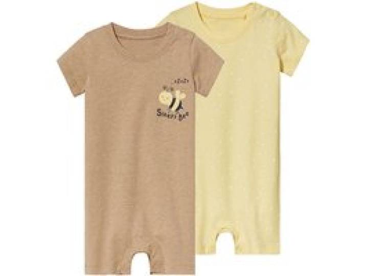 LUPILU® Lot de 2 pyjamas bébé (beige/jaune)