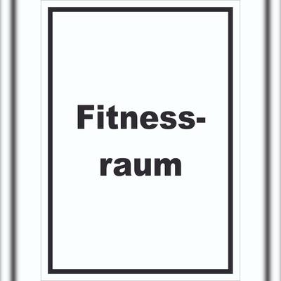 HB-Druck Fitnessraum Schild mit Text Sport Fit hochkant A2 (420x594mm)