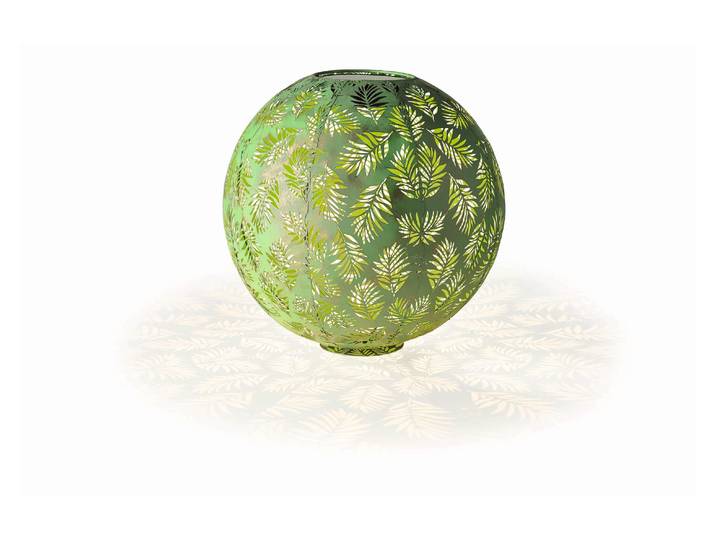LED Gartenleuchte STT Solar Antic Ball Bamboo , grün, Ø:40cm, Leuchten, LED Gartenleuchte