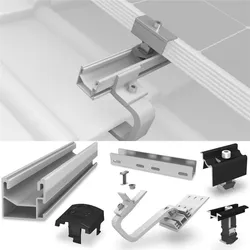 K2 Systems SingleRail Set für 3 Module auf Ziegeldach PV Unterkonstruktion