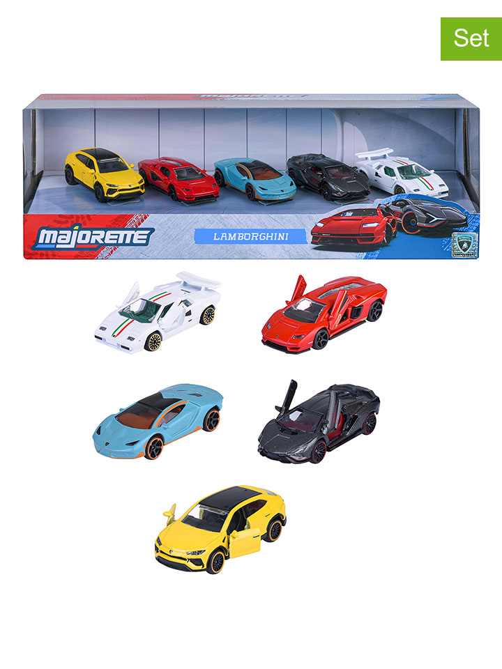 Dickie 5er-Set: Spielzeugautos ''Lamborghini'' in Bunt - ab 3 Jahren - onesize