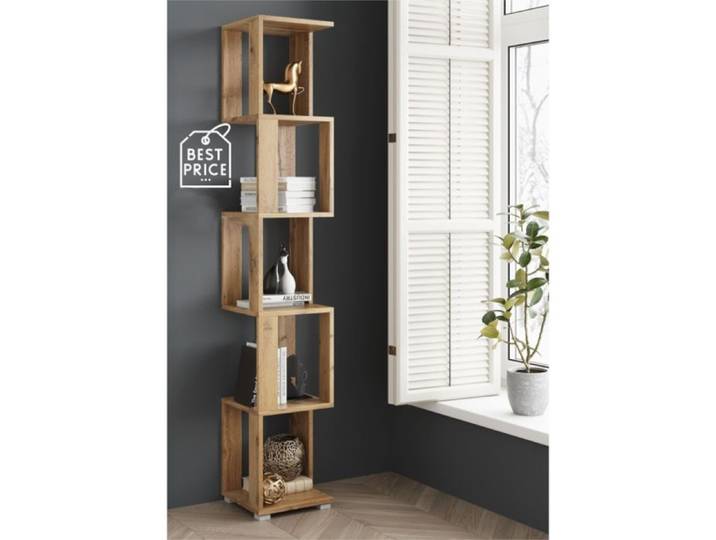 Systeme d etageres Komodee SOLA REG1 Chêne Wotan Chêne Wotan 29 x 29 x 168 cm