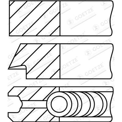 GOETZE ENGINE Kolbenringsatz 08-421800-10 für BMW