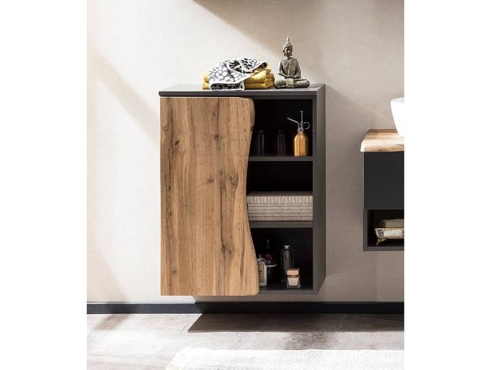 Meuble bas Stubach II 60 x 79 x 35cm Marron/Gris/Graphite