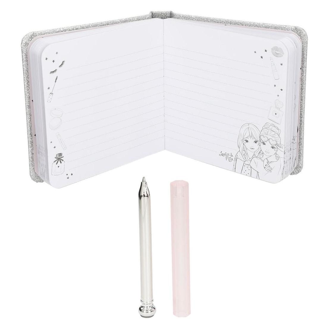 Top Model Topmodel - Beauty Notebook with Ballpoint Pen - Silver (Liniert) (413174)